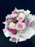 Pink and Purple Roses with Carnations (FD153)