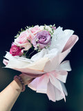 Pink and Purple Roses with Carnations (FD153)