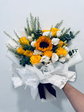 Cheerful Sunflower and Roses Bouquet (FD149)