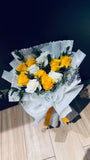 Yellow and white Roses Bouquet (FD151)