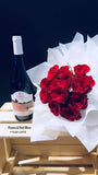 12 Red Roses with MJ Red Wine (HAM020)