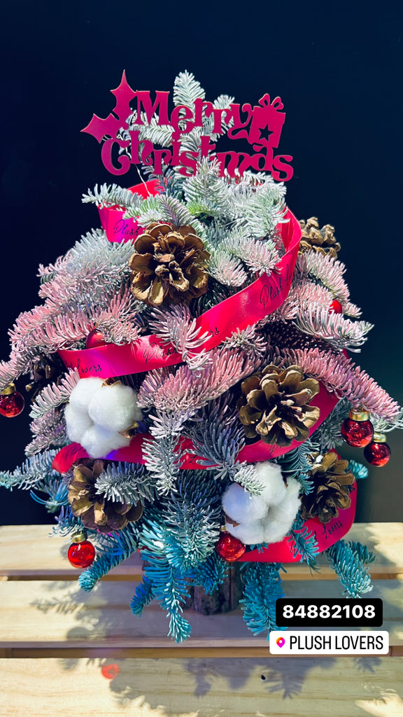 Pastel Fresh Christmas Tree Decorated with Ornaments (CHR006)