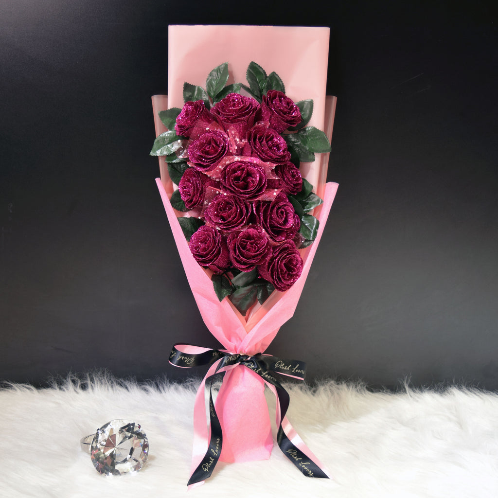 Glittering Roses Sided Bouquet (GRS03C)