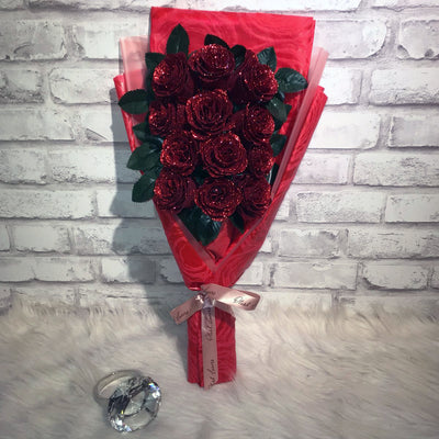 Glittering Roses Sided Bouquet (GRS08C)