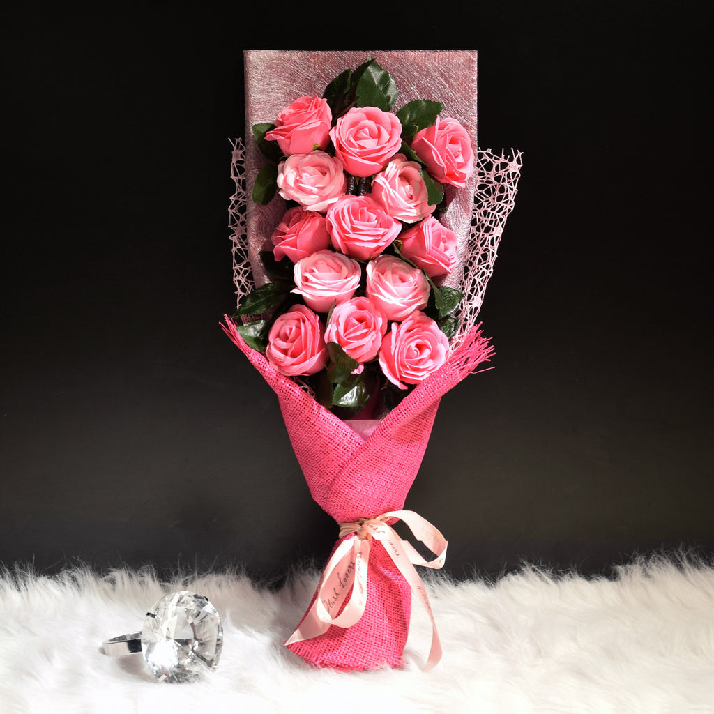 Soap Roses Sided Bouquet (SRS01C)