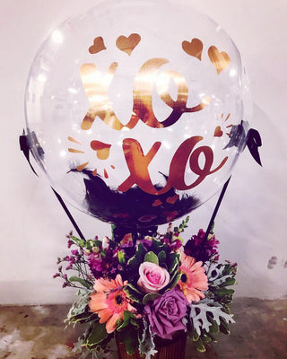 Hot Air Balloon With Flowers (HAB08)