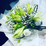 Lilies and baby breath bouquet (FD102)