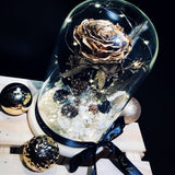 24K Gold Rose in Glass Dome (PF001)