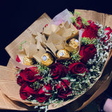 Chocolate Rocher and Roses Bouquets (FD080)