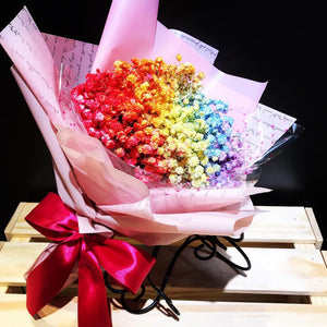 Rainbow Million Tear (FD040) Rainbow Babybreath Bouquet