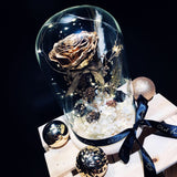 24K Gold Rose in Glass Dome (PF001)
