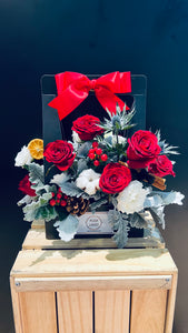 Red Roses Rectangle Bloom Box