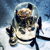 24K Gold Rose in Glass Dome (PF001)
