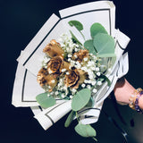 24K Gold Roses Bouquet (FD079)