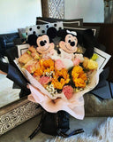 Mickey Mouse With Fresh Flowers Bouquet