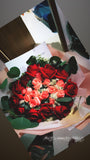 Pink and red 24 roses bouquet (FD095)