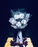 Cotton Flowers Preserved Flowers Bouquet (PF004)