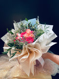 Pink carnations and pink roses bouquet (FD131)
