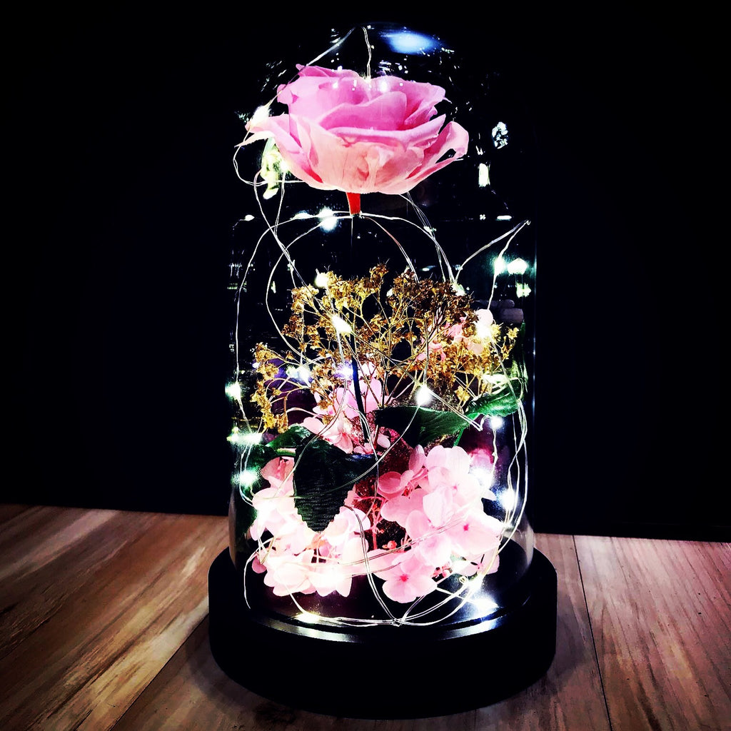 Preserved Rose in Glass Dome (PF018)