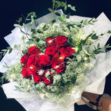 12 Roses Heart Shape Bouquet (FD075)