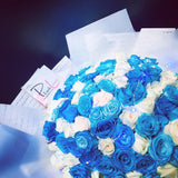 99 Roses Blue & White Roses (FD068)