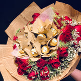 Chocolate Rocher and Roses Bouquets (FD080)