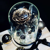 24K Gold Rose in Glass Dome (PF001)