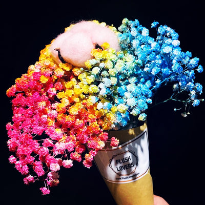 Ice cream cone Rainbow Babybreath Bouquet (FD098)