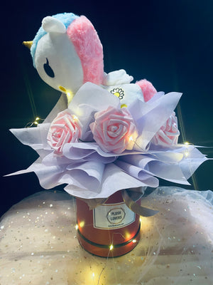 White Unicorn Plush Toy Bloom Box